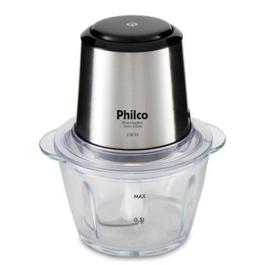 Imagem de Processador Philco Inox Glass 350w Pps01i Cor Preto/Inox, 220V
