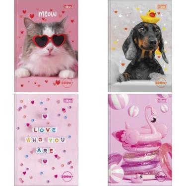 Imagem de Caderno Brochura 1/4 Capa Dura Zoom+ 96 Folhas Feminino Pacote com 05 