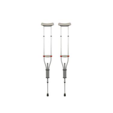 Imagem de Par De Muleta Axilar D7 Universal Em Alumínio Regulável Suporta Até 130 Kg, Leve, Anatômica e Ajustável