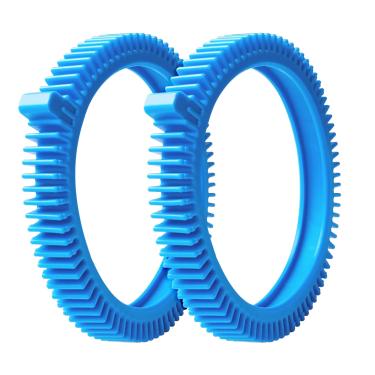 Imagem de 896584000-143 Kit de pneu dianteiro azul com Super Hump - Substituição para limpador de piscina Hayward Poolvergnuegen Select (2 peças)