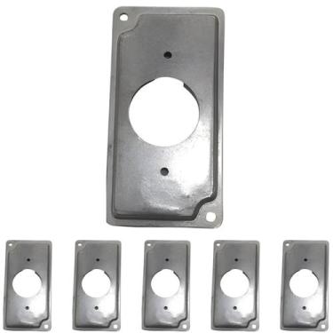 Imagem de 6 Placa Condulete 1 Polegada Alumínio 1 Tomada Redonda Sieg Furação Di