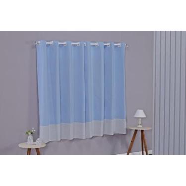 Imagem de Cortina Liz Quarto Infantil e Bebê Algodão Com Barrado Estampado Decor