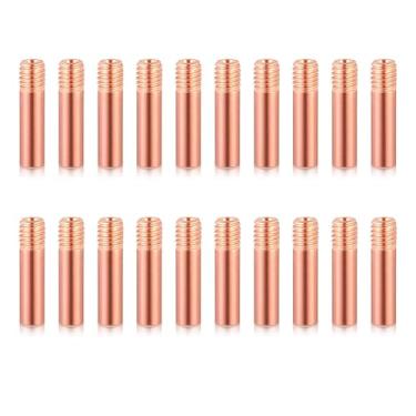 Imagem de MTQY 20 peças de ponta de contato de soldagem de metal MIG Tocha 0,035 polegadas/0,9 mm acessório de substituição adequado para máquinas de solda H9/10