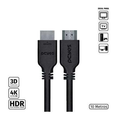 Imagem de Cabo Hdmi 2.0 4K 30Awg Puro Cobre 10 Metros - Phm20-10