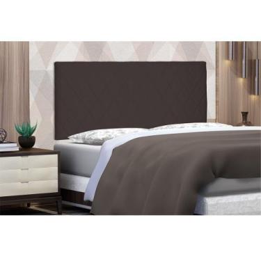 Imagem de Cabeceira Painel Dubai Para Cama Box Casal 140 cm Suede Café S04 - D'R