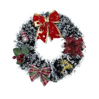 Imagem de Guirlanda de Natal de luxo, tamanho grande 30-40 cm Decorações de Natal para uso doméstico Época festiva(Nevada Média)