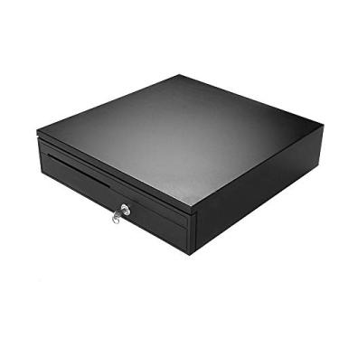 Imagem de Gaveta de dinheiro SAFEGetue axGear POS 40,6 cm removível para moedas compatível com impressora de recibos RJ11 / RJ12 conexão cédula canadense e americana com 5 notas, bandeja de 5 moedas e trava