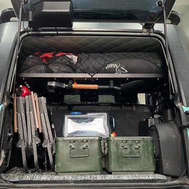 Imagem de Para Jeep Wrangler 4dr 2007-2017 Molle, painel modular, sistema de painel de armazenamento, organizadores de porta-malas, suporte de bagagem, prateleira, porta-malas, acessórios de carro