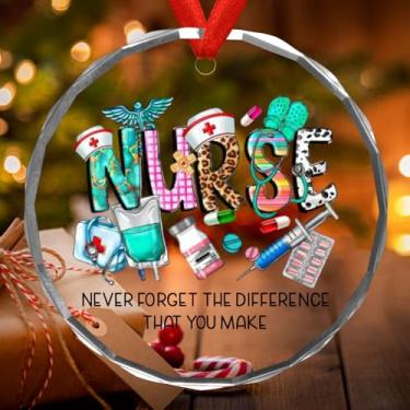 Imagem de Presente de enfermeira para mulheres - Enfeites de Natal Nunca se esqueça da diferença que você faz a aposentadoria Presentes de agradecimento para enfermeiras Apreciação Ideias de presente de