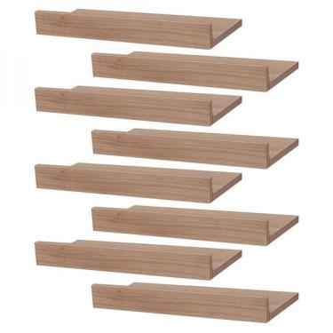 Imagem de Kit 8 Prateleiras Porta Quadros 60 X 10cm Suporte Invisível