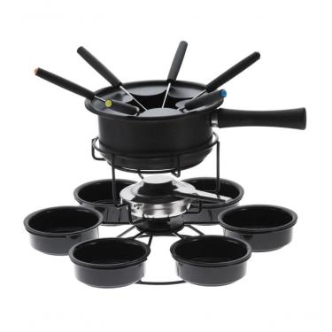 Imagem de Aparelho De Fondue Antiaderente Base Giratória Carroussel 16 Peças Para Fondue De Chocolate Queijo