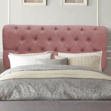 Imagem de Painel Cabeceira Estofada Paris 90cm Cama Box Solteiro Suede Rose- Mabe Magazine