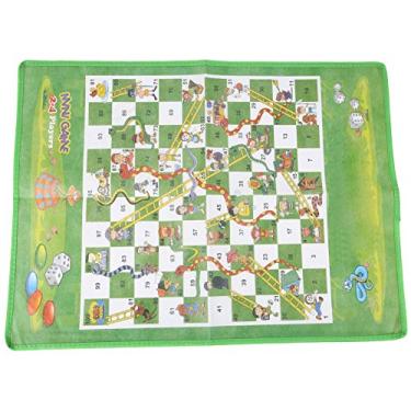 Imagem de AYNEFY Chess Leisure Sports Snake Chess Conjunto de Tabuleiro Infantil Com Portátil Family Family Travel Travel Atividades Ao Ar Livre 60x45cm Snake and Ladder Game (#1)