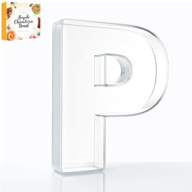 Imagem de Bandeja preenchível com letras de charcutaria acrílica de 25,4 cm, pratos de servir reutilizáveis em formato de número do alfabeto para tábua de charcutaria, frutas, doces, bolos, decoração de festa