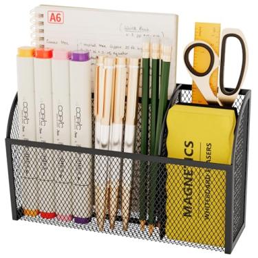 Imagem de UVGVA Marcadores magnéticos apagáveis a seco para quadro branco, organizador de armário de 3 grades para geladeira, casa, escola e escritório