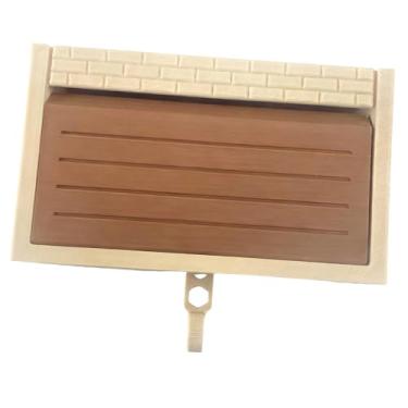 Imagem de Ｂｅｓｇａ Porta-chaves divertido para decoração de casa, abridor de portas, chaveiro impresso em 3D com design de parede de tijolos, ideal para cozinha, Chocolate Bege