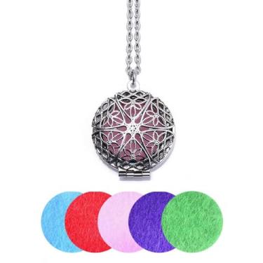 Imagem de Exclusivo Colar Com Pingente Difusor De Aromas e Óleo Essenciais, Aromaterapia Gargantilha Essencial Para o seu Dia a Dia.