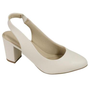 Imagem de Scarpin Modare Ultraconforto Sapato Slingback 7377.120 Cor:Creme Float