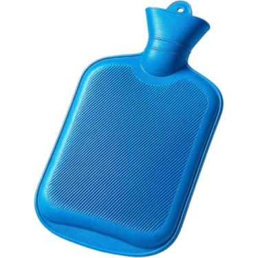 Imagem de Bolsa Térmica para Gelo, Design Ondulado, PVC Flexível, azul, 15x12x10cm, Tampa Rosqueável, Reutilizável, para Alívio de Dores Musculares, Manual, 2L
