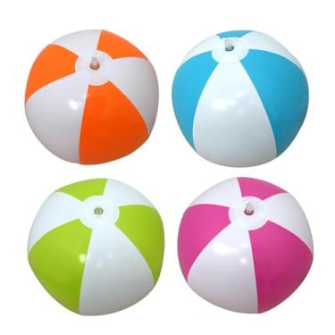 Imagem de Bolas de praia infláveis, bolas de piscina infláveis ​​ | 4 peças de bolas de piscina de praia -íris - Brinquedos infláveis ​​portáteis para piscina para meninos, meninas, crianças, crianças