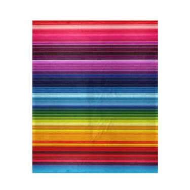 Imagem de Blueangle Manta listrada colorida do México supermacia e quente, 127 x 152 cm, leve para todas as estações, cobertor aconchegante para cama, sofá, sofá, fácil de cuidar (240)