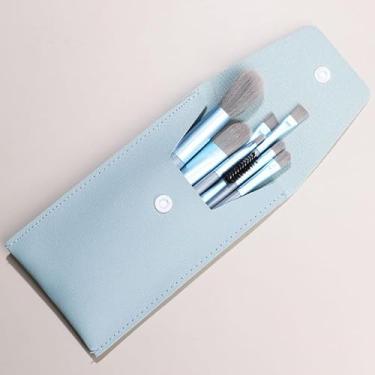 Imagem de Conjunto de pincéis de maquiagem premium para contorno de olhos e rosto, base em pó, corretivo, delineador, sombra, kit de pincéis cosméticos com sopro de pó, presentes de amizade para mulheres