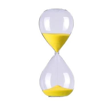 Imagem de Ampulheta Vidro Temporizador Amarela Decorativa Relógio(24x10cm (60min))