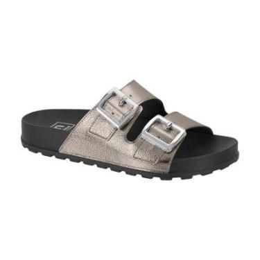 Imagem de Chinelo Moleca Grafite/Preto Feminino 5436.401 Fivela-Feminino