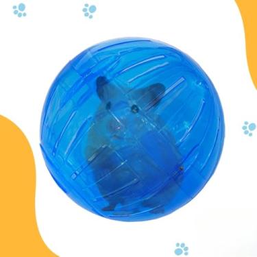 Imagem de Brinquedo Bola Acrílica para Hamster – Diversão e Segurança para Roedores Pequenos (Azul)
