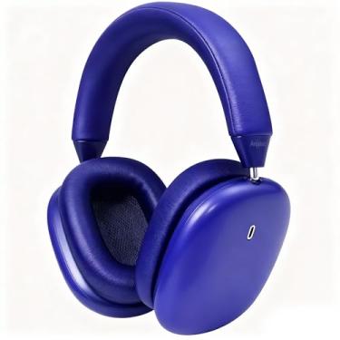 Imagem de Anjetsun ANC Wireless Over Ear Headphones with Mic & Touch Control,Stylish Metal Design,80H Playtime, Detachable Magnetic Ear Pads,Noise Cancelling Over the Head Headphones for Work(Midnight Indigo)