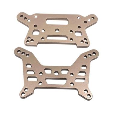 Imagem de simhoa Suportes de amortecedor para torre de suspensão para carrinho de controle remoto 1/7 7303 7304. Peças para carros RC. Fácil instalação. Leves e, Ouro Champanhe