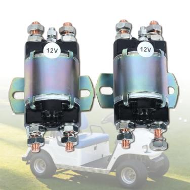 Imagem de puruoda 2 peças 12V 6 Terminal 100A Solenoide Compatível com Yamaha G1 Gas Compatível com Carrinho de Golfe J17-81950-01
