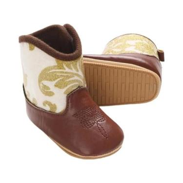 Imagem de Botas De Bebê Retro Em PU Com Estampa E Bordado, Calçados Casuais Para