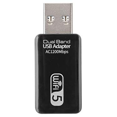 Imagem de Generic Adaptador USB de Banda Dupla AC1200Mbps Placa de Rede Sem Fio WIFI5 Interface USB3.0 Placa de Rede de Banda Dupla 1200M para Mac OS Mini Adaptador WiFi Portátil