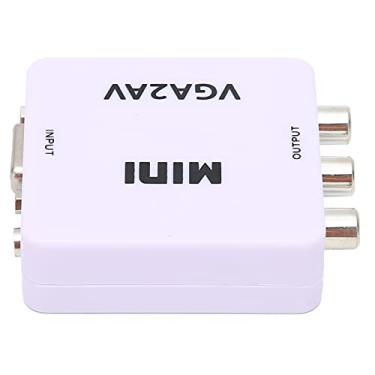 Imagem de SUNGOOYUE Conversor VGA para AV, Adaptador de Sinal de Vídeo 1080P Com Detecção Automática NTSC/PAL, Baixo Consumo de Energia 2,5 W, Plug and Play para PC, TV, Projetor