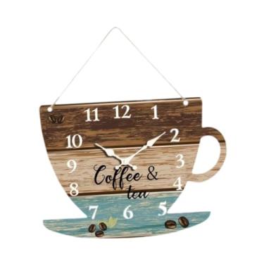 Imagem de predolo Placa Decorativa de Madeira em Formato de Xícara para Porta de Cafeteria, Estilo Rústico, Ideal para Decoração de Cafés, Cozinhas E Janelas.