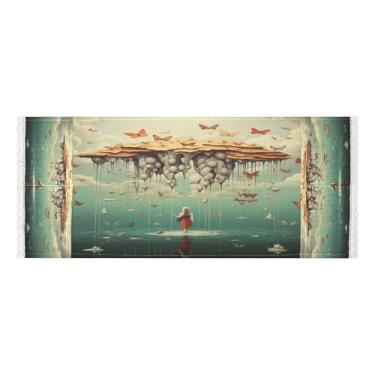 Imagem de Wassud Capas de lavadora e secadora de borboletas, protetor de lavadora com sacos de armazenamento, capa de geladeira à prova de poeira com bolsos para lavanderia doméstica, cozinha, 120 x 55 cm