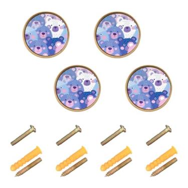 Imagem de STAYTOP 4 maçanetas de armário fofas puxadores de gaveta de animais pequenos - puxadores de armário de cozinha sólidos para casa, cozinha, banheiro ou escritório, 1,25 × 0,23 cm