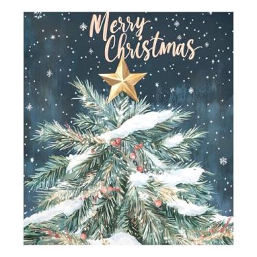 Imagem de STAYTOP Capa magnética para máquina de lavar louça, árvore de Natal e estrelas, 58 x 66 cm, capa decorativa para geladeira para porta da frente, adesivo magnético para máquina de lavar, painel de