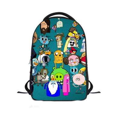 Imagem de Mochila escolar infantil Gumballes World 3D Oxford 24x12x30cm
