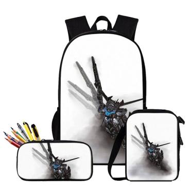 Imagem de Conjunto de mochilas Gundams School Kids, 3 peças de tecido Oxford