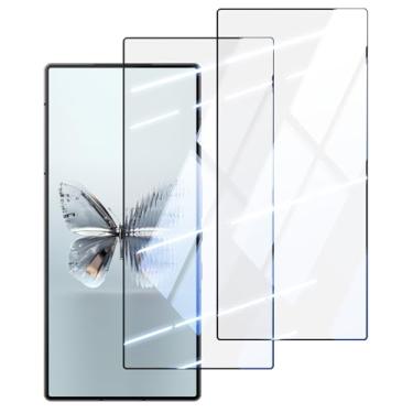 Imagem de Foluu Protetor de Tela para ZTE Nubia Red Magic 10 Pro/Red Magic 10 Pro+ (Pacote com 2 protetores de vidro temperado 9H, 99,9% transparente, sem bolhas e à prova de impressões digitais)