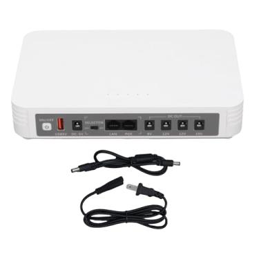 Imagem de Garosa Mini UPS Bateria Backup 8000mAh Com Prompt de Voz Em Inglês Multi Output 5V 9V 12V POE 24V para Roteador Modem Câmera de Segurança Smartphone Fonte de Alimentação Ininterrupta (plugue