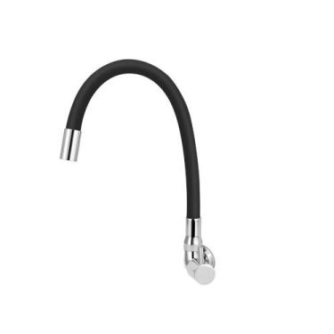 Imagem de Torneira Flexível Parede Cozinha Gourmet Preta Black - Modelar