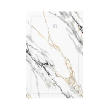 Imagem de Tulpock Capa de interruptor de luz de mármore cinza branco decorativo placa de parede em branco único em branco Switchpalte tomada elétrica para banheiro, cozinha, casa, 12,7 x 7,6 cm
