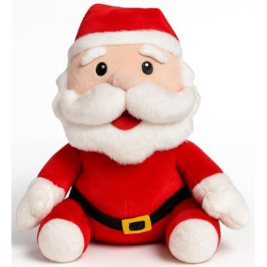 Imagem de Rolha de porta de Papai Noel – Suporte de porta de estatueta de Papai Noel de pelúcia com peso de 1,3 kg para decoração de casa, decoração festiva de Natal e presente engraçado para entradas, sala de