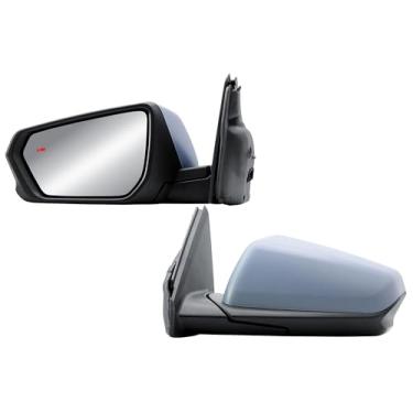 Imagem de Espelho de porta do lado esquerdo do motorista elétrico e aquecido com BLIS (sensor de ponto cego) e capa traseira dobrável manual para Chevrolet Equinox GMC Terrain 2018-2024