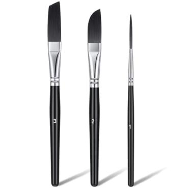 Imagem de 3 pincéis de listras de alto desempenho, pincéis artísticos, kit de pincel de risca de iniciante, forro longo, forro de script, pincel de espada