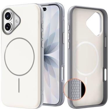 Imagem de YXUㅤ Capa magnética para iPhone 17, silicone premium [antiderrapante] [resistente a fiapos] [ímãs fortes] capa protetora de 3,0 mm de espessura à prova de choque para iPhone 17 de 6,3 polegadas