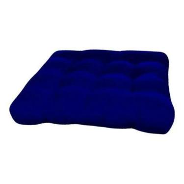 Imagem de Almofada Futon Cadeiras Bancos Áreas 60X60 Cm Azul Marinho